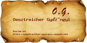 Oesztreicher Gyöngyi névjegykártya